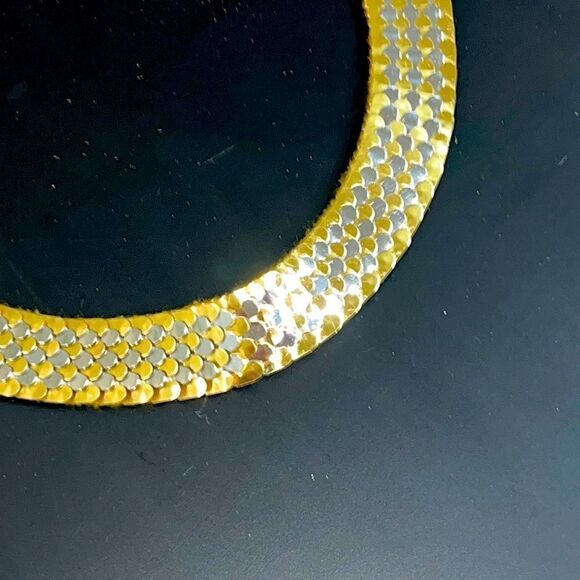 Vintage Gold & Silver Metallic Stretchy Belt - Picture 6 of 6